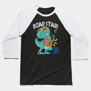 Rockstar Dinosaur Baseball T-Shirt